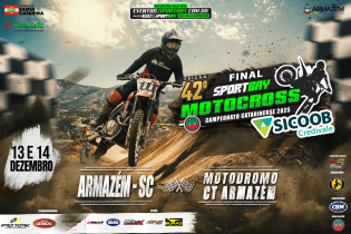 A cidade de Armaz�m, no Sul de Santa Catarina, se prepara para receber a grande final da 42� edi��o do SportBay Campeonato Catarinense de Motocross, que acontece nos dias 13 e 14 de dezembro, no tradicional Mot�dromo CT Armaz�m. 