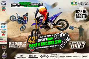Neste final de semana, dias 2 e 3 de agosto , os motores vão roncar forte em Treze de Maio (SC) com a abertura oficial da 42ª edição do SportBay Campeonato Catarinense de Motocross 2025 
