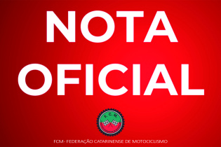 NOTA DE ESCLARECIMENTO  CANCELAMENTO da 4 Etapa do Campeonato Catarinense de Velocross